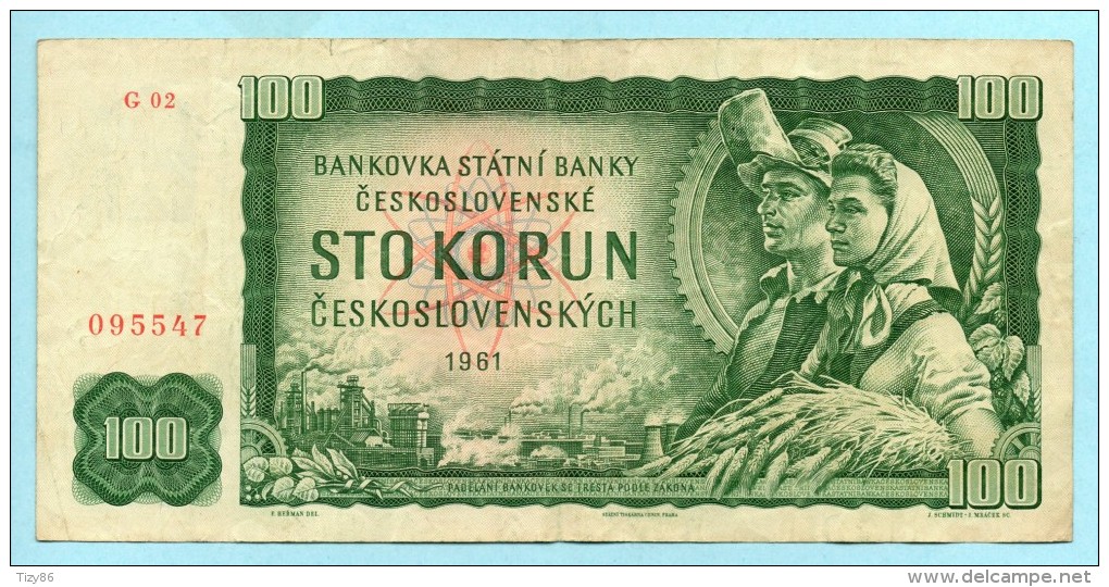 Cecoslovacchia 100 Corone 1961 -BB - Checoslovaquia