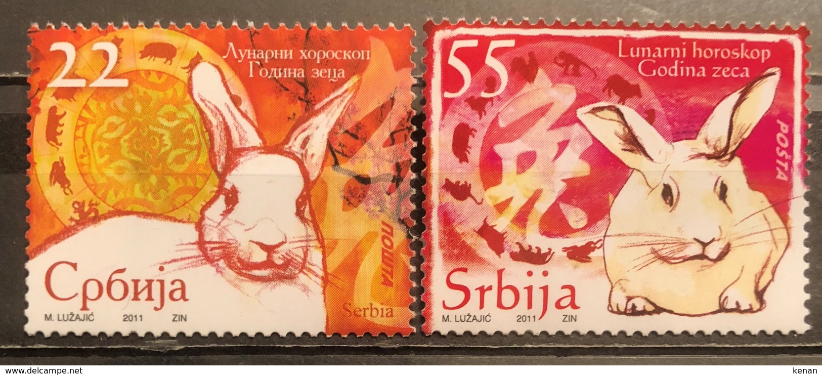 Serbia, 2011, Mi: 387/88 (MNH) - Año Nuevo Chino