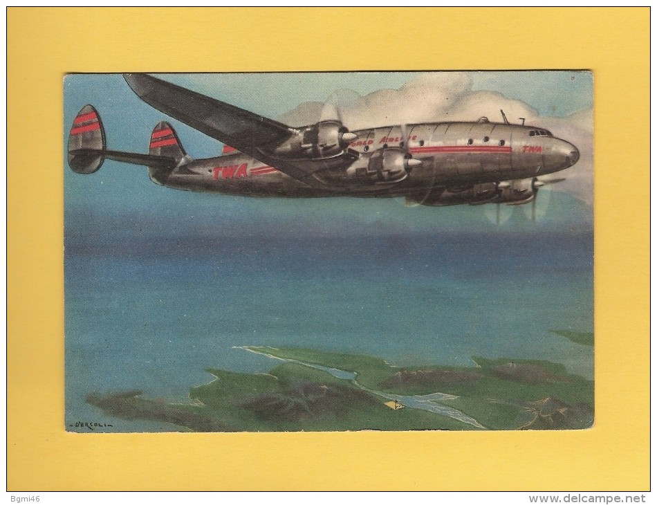 * CPM..Avion  TWA  : Voir  Les 2 Scans - 1946-....: Ere Moderne