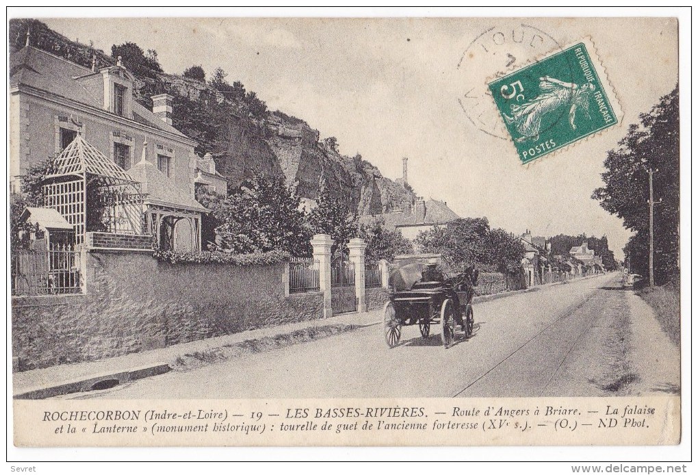 ROCHECORBON-    Les Basses Rivières - Route D'Angers à Briare. Rare . Attelage. - Rochecorbon