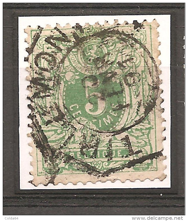 N°45 Avec Oblitération Télégraphique Tirlemont - 1869-1888 León Acostado