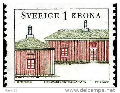 Sweden - 2004 - Architecture III - Traditional Houses - 1.00 K - Mint Definitive Coil Stamp - Ongebruikt