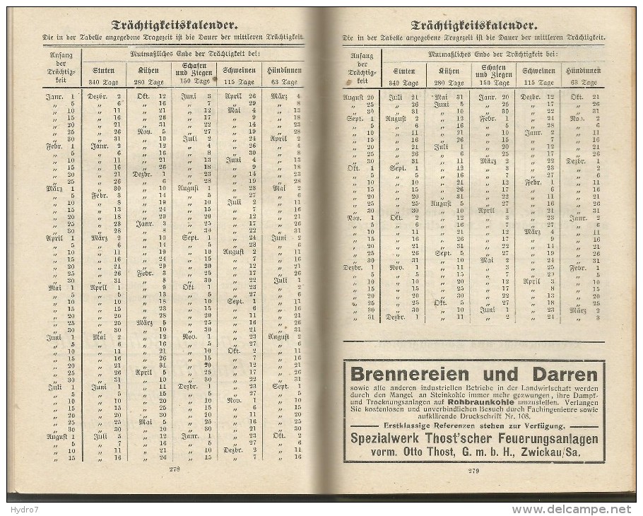 Germany 1924 Kalender -Tagebuch Landwirtschaft calendar  notebook Diary calendario