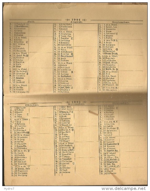 Germany 1901 Chemiker Kalender -Tagebuch Chemical Calendar  Notebook Diary Calendario - Klein Formaat: 1901-20