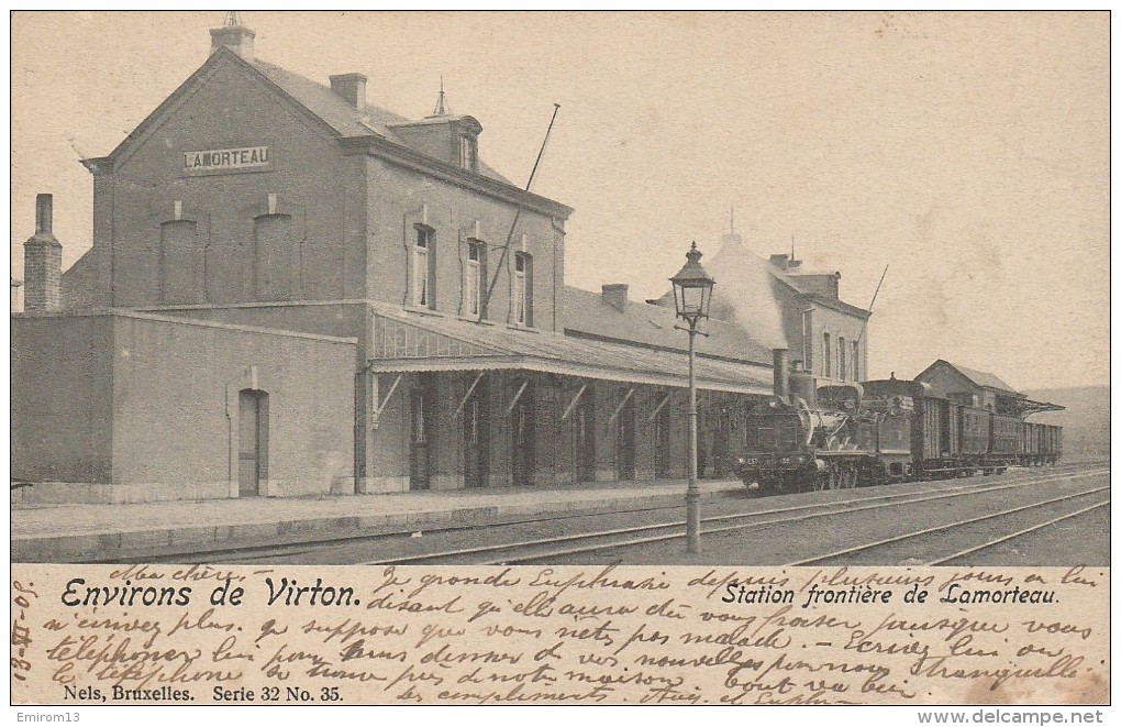 Station Frontière De Lamorteau Gare Train à Vapeur - Virton