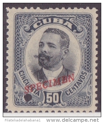 1907-20 CUBA. REPUBLICA. 1907. 50c ANTONIO MACEO. Ed.180. SPECIMEN PROOF. MNH. - Neufs