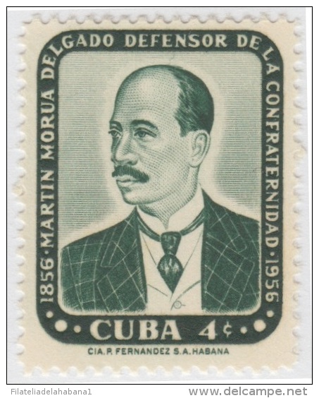 1957-151 CUBA. REPUBLICA. 1957. Ed.681. MARTIN MORUA DELGADO CONGRESISTA NEGRO MNH. - Neufs