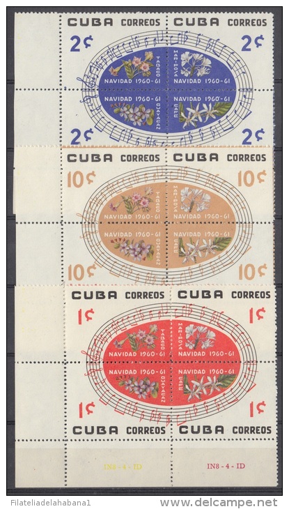 1960.112 CUBA 1960. Ed.838-852. NAVIDAD. CHRISTMAS FLOWERS. FLORES. TABACO TOBACCO. MNH. - Neufs