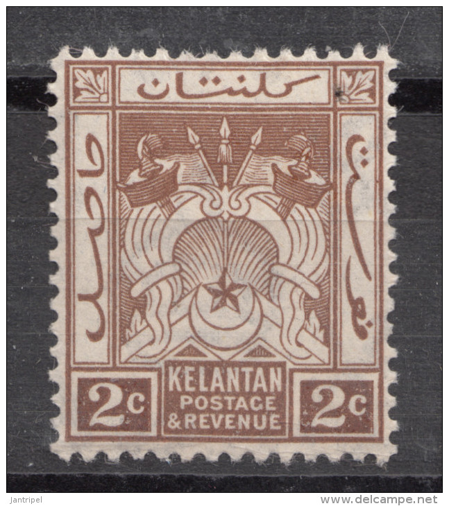 KELANTAN  1921  2 C  MH  ALMOST MNH - Kelantan