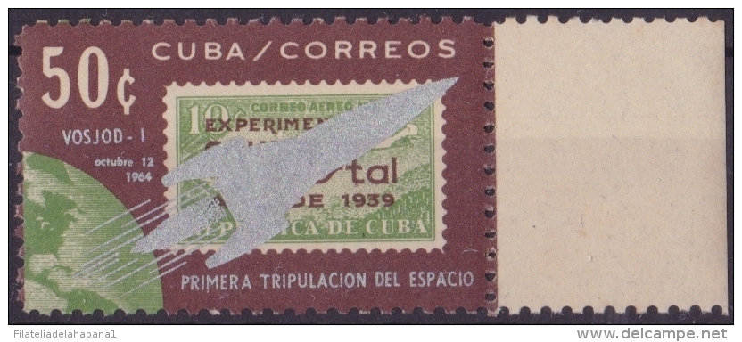 1964.17 CUBA 1963. Ed.1105. VUELO ESPACIAL VOSJOD I. COHETE POSTAL. ASTRONAUTICS. MNH. - Nuevos