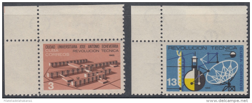 1965.17 CUBA 1965. Ed.1173-74. REVOLUCION TECNICA. QUIMIC SCIENCE. MNH. - Ongebruikt