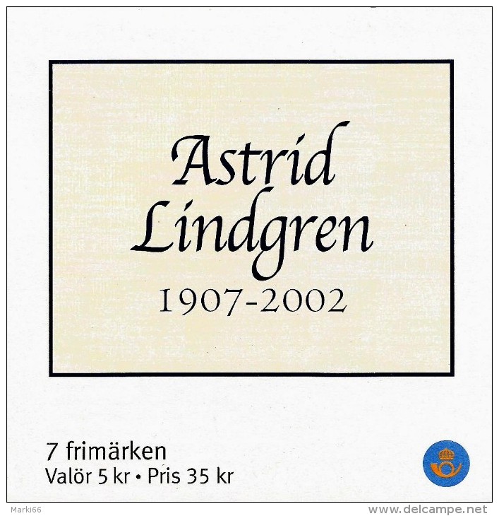 Sweden - 2002 - Astrid Lindgren, In Memorium - Mint Stamp Booklet - Neufs