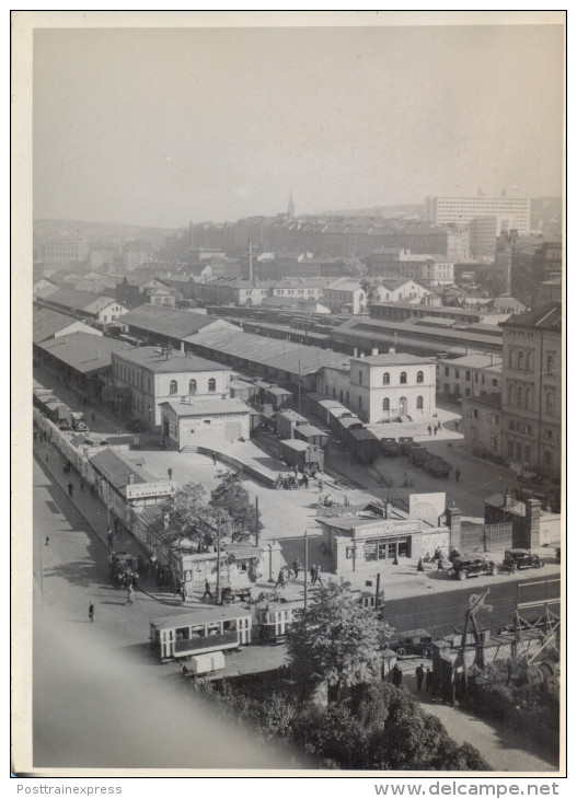 Czechoslovakia. Prague. The Goods Train Station With Warehouse's And Tramway. 18X13cm. - Lugares