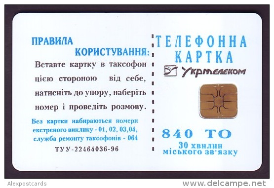 UKRAINE, 1997. KIEV. REAL ESTATE AGENCY "YANUS". Cat.- Nr. K30. 840 Units. Chip T - Oekraïne