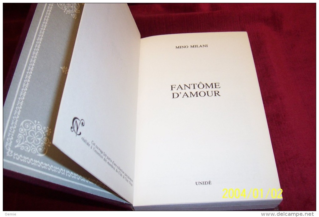 VENTE D´UNE COLLECTION DE LIVRE PÖRTE  AU CINEMA ° FANTOME D'AMOUR - Films