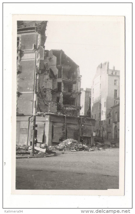 BOMBARDEMENTS DE NANTES ( Septembre 1943 ) / PLACE DU CIRQUE ( Angle Rue Arche Sèche Et Bd Erdre-Comble ) / Cliché N° 10 - Nantes