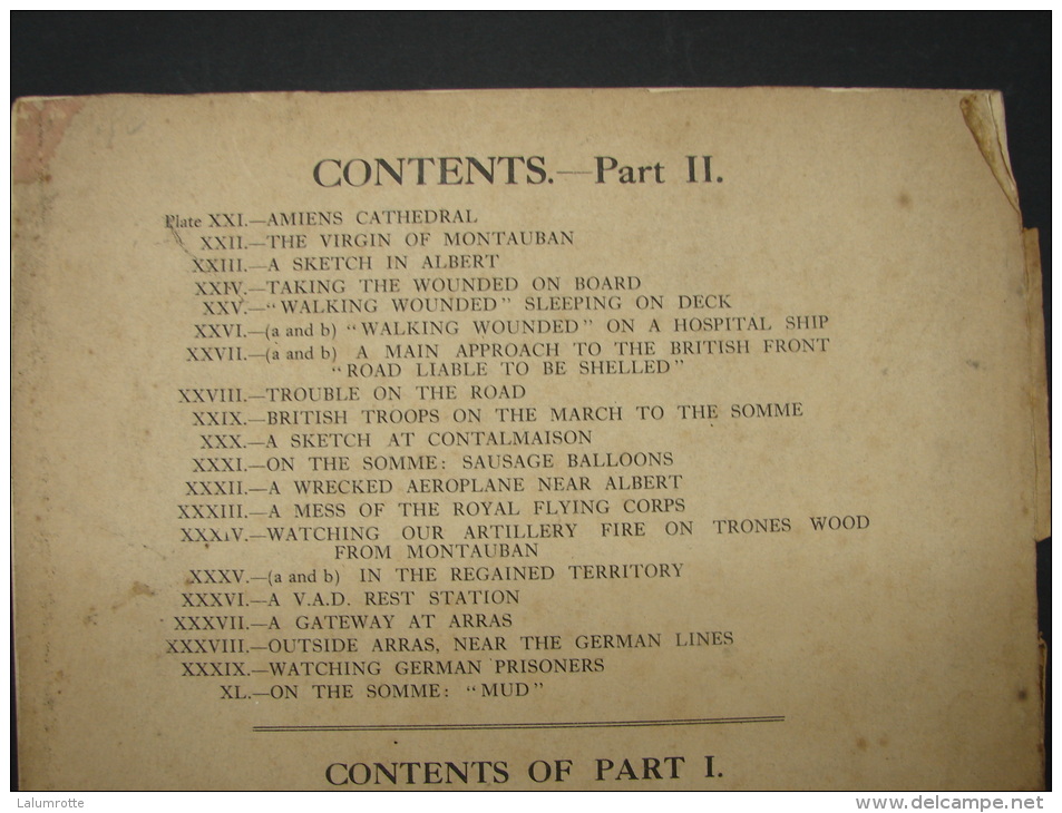 Liv. 167. The Western Front By Muirhead Bone. PartII, January 1917 - Guerra 1914-18