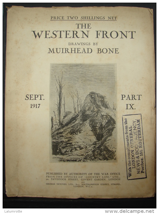 Liv. 171. The Western Front By Muirhead Bone. Part IX, Sept 1917 - Guerra 1914-18