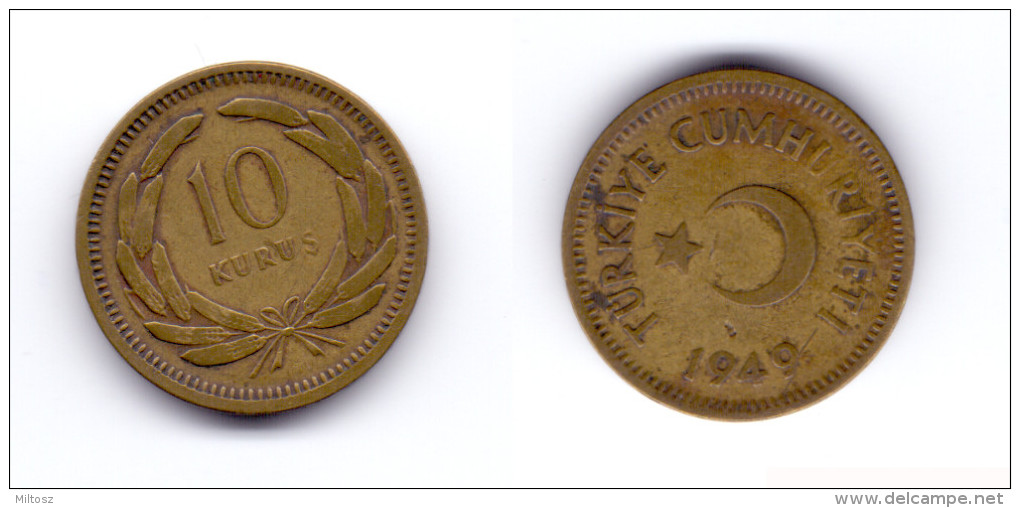 Turkey 10 Kurus 1949 - Turquia