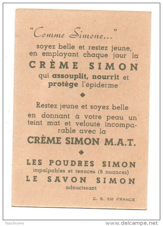 Carte Parfumée Crème Simon Illustrateur Ray Bret-Koch Comme Simone .... - Anciennes (jusque 1960)