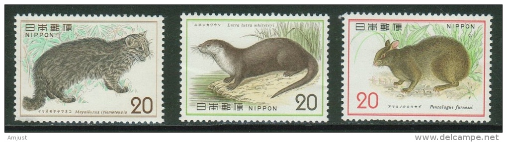 Japon // Japan// Nippon//1974// Protection Des Animaux Yvert & Tellier No.1107+1115+1120 ** - Neufs