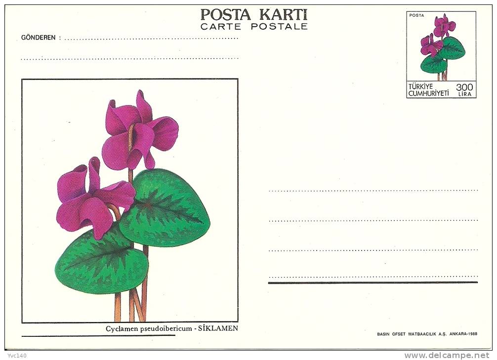 Turkey; 1988 Postal Stationery - Postwaardestukken