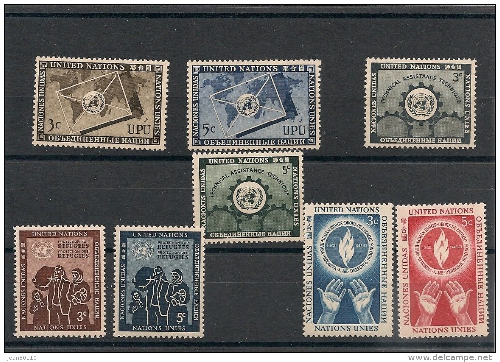 NATIONS UNIES NEW YORK Année Complète 1953 N° Y/T: 15/22** - Unused Stamps