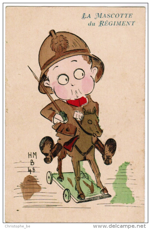 CPA, La Mascotte Du Régiment, H.M. B 48 (pk27533) - Humoristiques