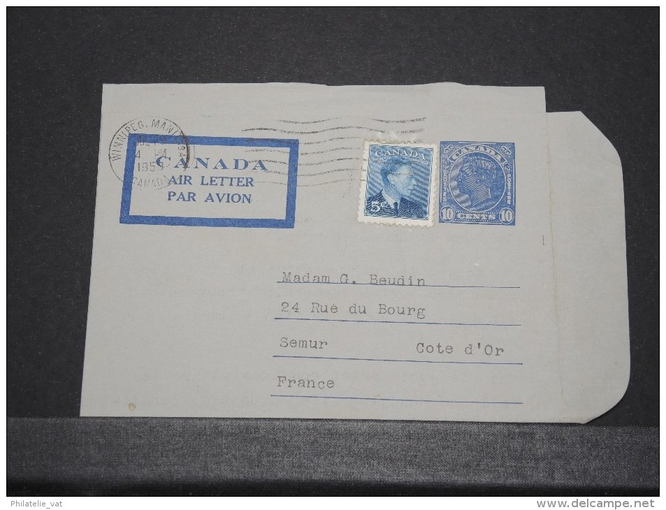 CANADA - Détaillons Archive De Lettres Vers La France 1915 / 1945 - A Voir - Lot N° 10506 - Verzamelingen