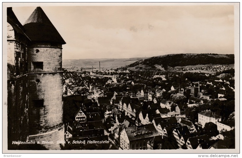 AK Heidenheim A. Brenz - Blick V. Schloß Hellenstein - Karte Gel. 1940 - Heidenheim