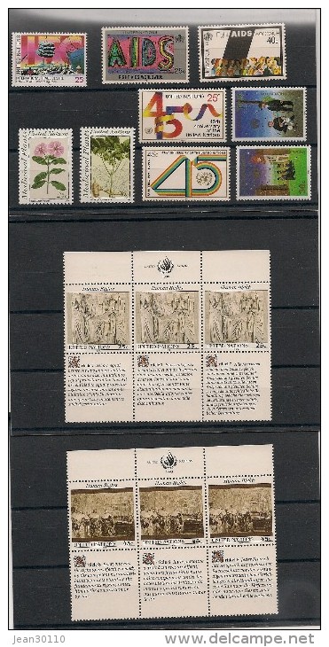 NATIONS UNIES NEW YORK Année Complète 1990 N° Y/T:569/583** Côte: 23,60 € - Unused Stamps