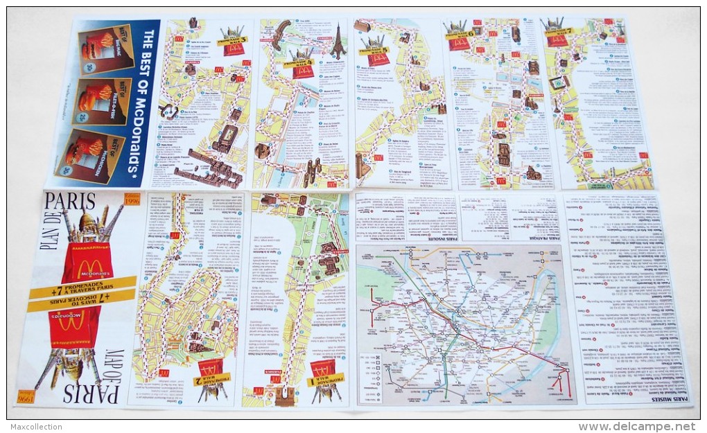 Map Of Paris From McDonald´s. 1996. - Altri & Non Classificati