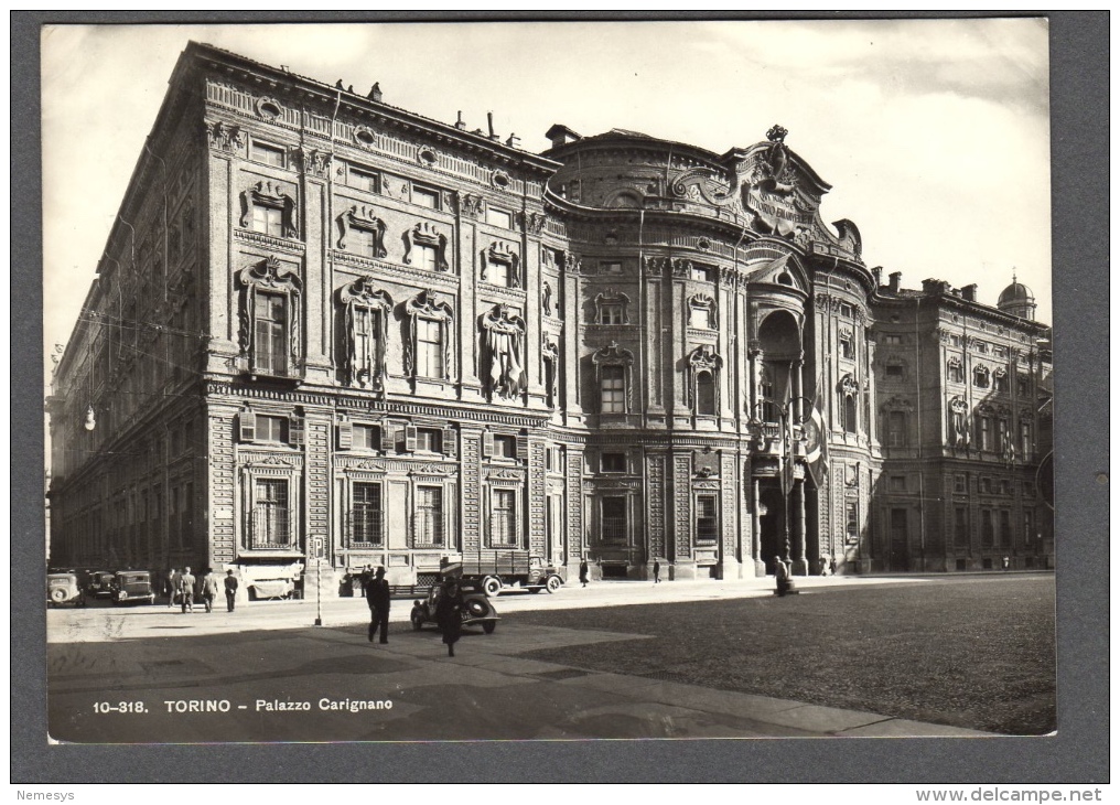 1958 TORINO PALAZZO CARIGNANO FG V SEE 2 SCANS TIMBRO AMBULANTE ANIMATA - Palazzo Carignano