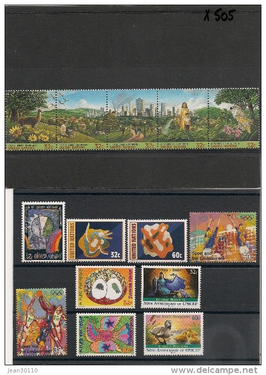 NATIONS UNIES NEW YORK  Année  1996 N° Y/T: 692/94-699/709** Côte: 20,15 € - Neufs