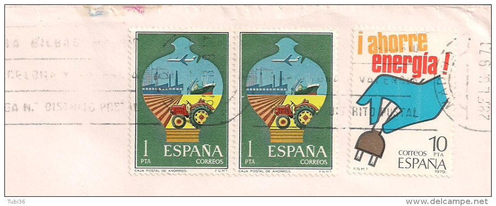 COMMEMORATIVI SU BUSTA VIAGGIATA 1979,MADRID - RAVENNA, ITALIA - Storia Postale