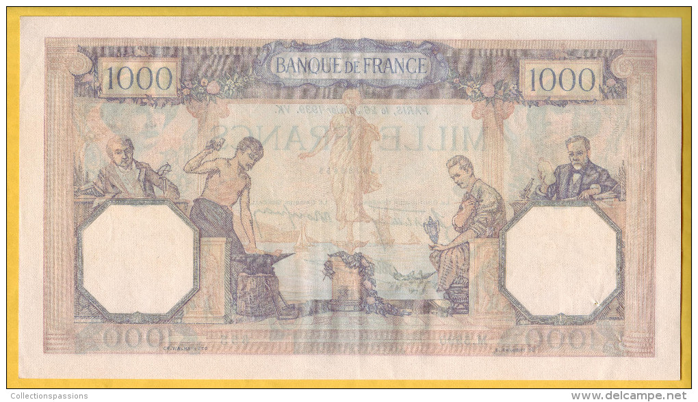 BILLET FRANCAIS - 1000 Francs Cérès Et Mercure 26.1.1939 SUP+ - 1 000 F 1927-1940 ''Cérès Et Mercure''