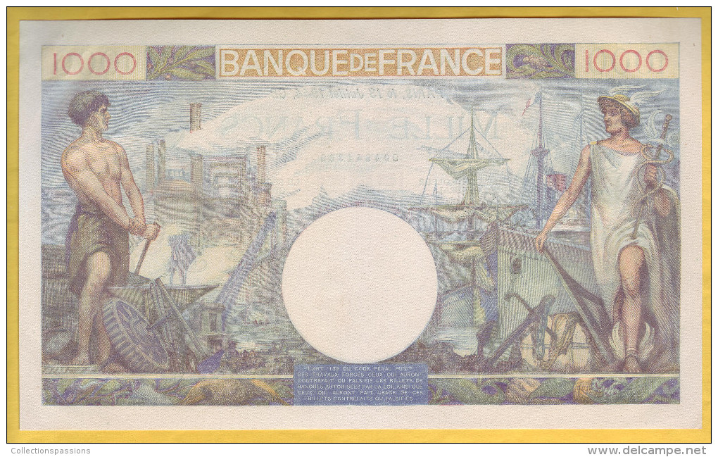 BILLET FRANCAIS - 1000 Francs Commerce Et Industrie 13.7.1944 NEUF - 1 000 F 1940-1944 ''Commerce Et Industrie''