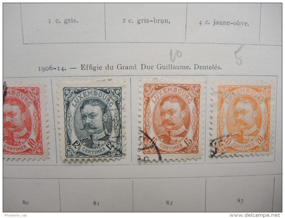 LUXEMBOURG - Petite Collection Montée Sur Feuille D´album - A Voir - Lot N° 10533 - Colecciones