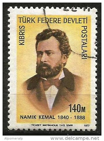 Turkish Cyprus 1977 - Mi.51 O, Namik Kemal (1840-1888), Writer, Intellectual, Reformer, Journalist, Playwright - Used Stamps