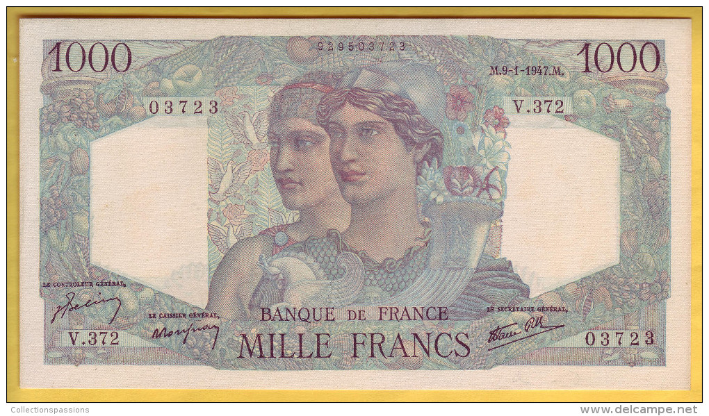 BILLET FRANCAIS - 1000 Francs Minerve Et Hercule 9.1.1947 SUP+ - 1 000 F 1945-1950 ''Minerve Et Hercule''