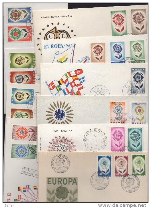 CEPT 1964  Anno Completo 19 Buste FDC - Années Complètes