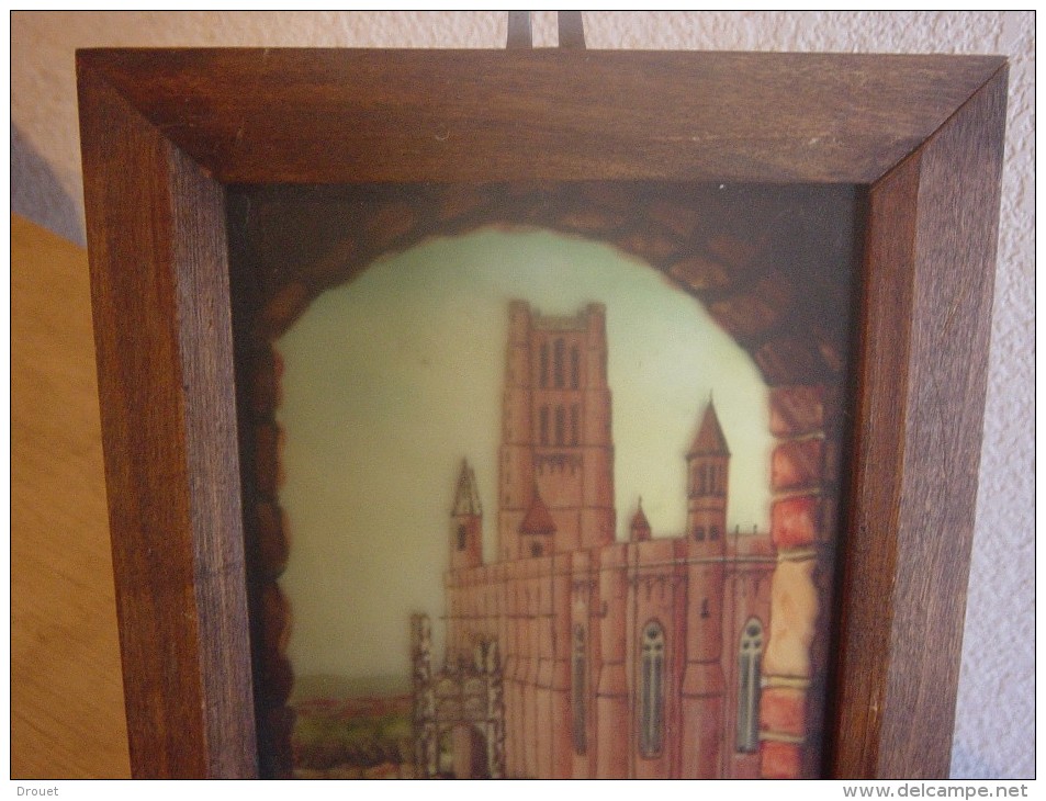 ALBI - CATHEDRALE  - PEINTURE FIXEE SOUS VERRE SIGNEE P.ALIX - RARE - Other & Unclassified