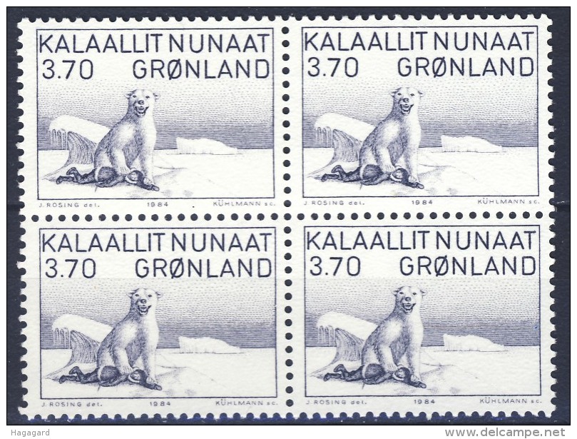 #Greenland 1984. Michel 147 In Bloc Of 4. MNH(**) - Unused Stamps