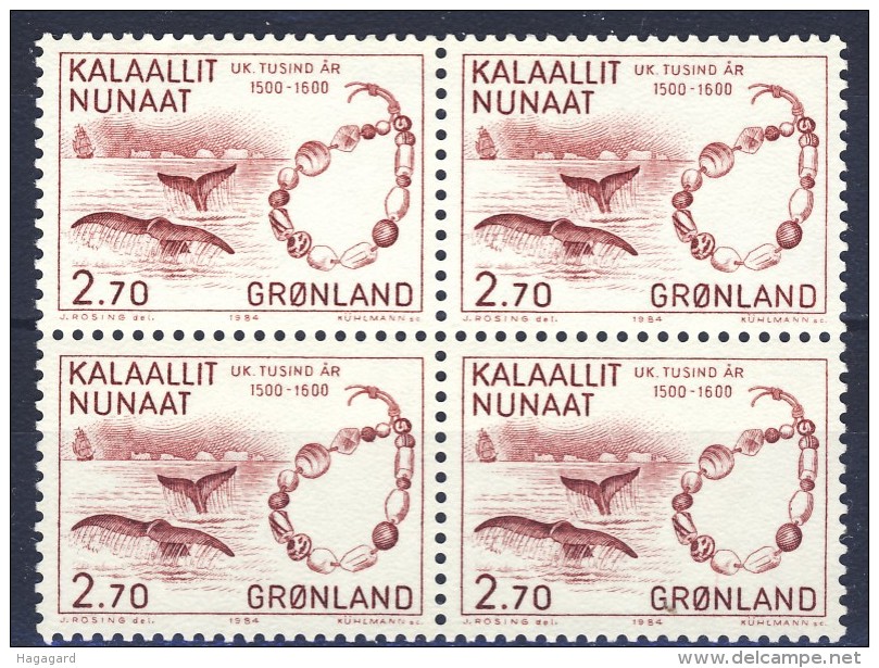 #Greenland 1984. Michel 148 In Bloc Of 4. MNH(**) - Neufs