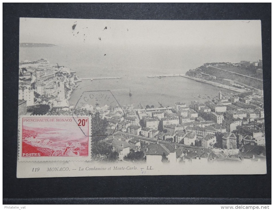 MONACO - Carte Postale Avec Timbre Sorti En 1948 (  " Maximum" ) - Joli Montage Philatélique - A Voir - Lot P14797 - Brieven En Documenten