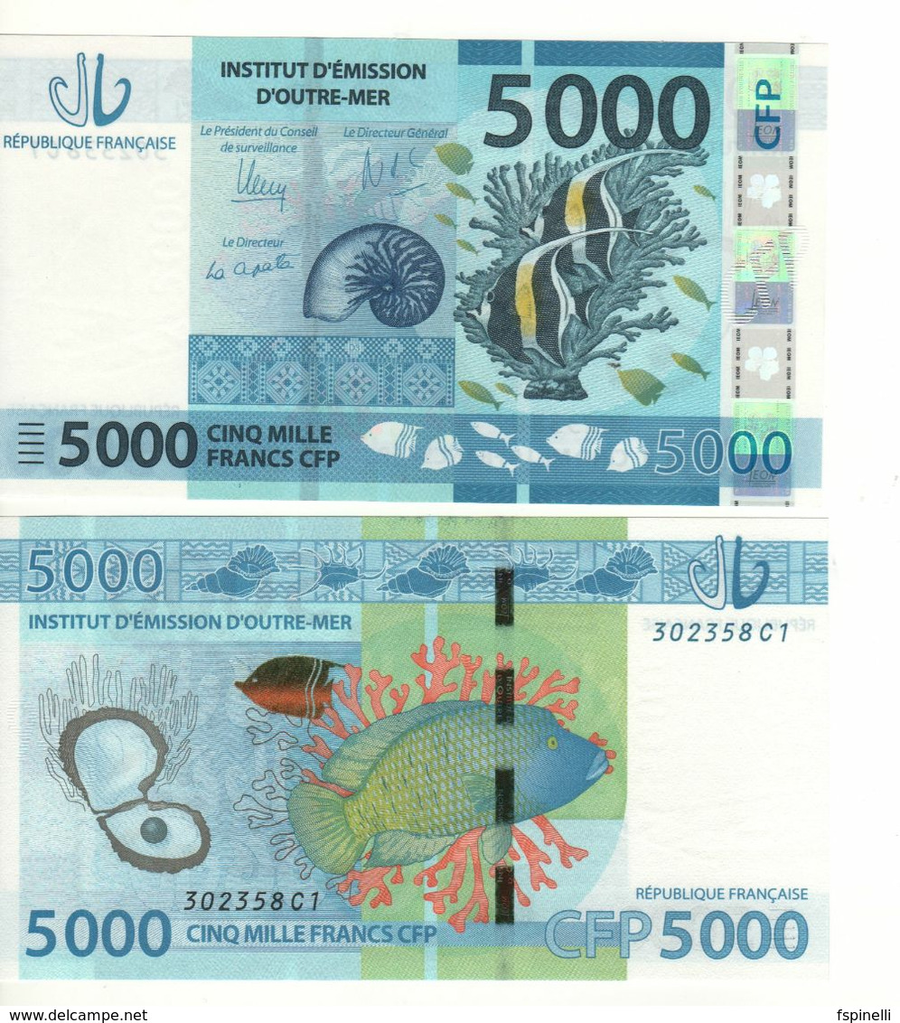 FRENCH PACIFIC TERRITORIES  New Issue  5'000 Francs   P7   ( ND 2014 )  UNC - Territoires Français Du Pacifique (1992-...)