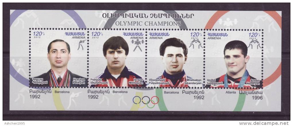 Armenia 2012, ARMENIAN OLYMPIC CHAMPIONS, SS  - MNH ** - Summer 1996: Atlanta