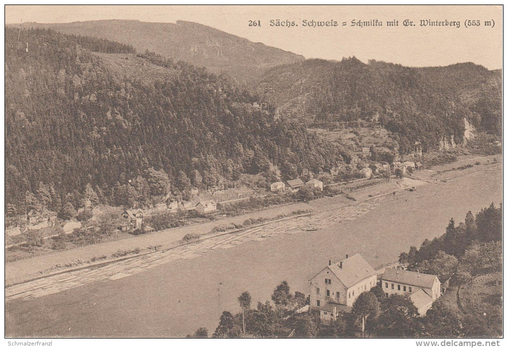 AK Hirschmühle Schmilka Gasthof Fabrik ? Sächsische Schweiz Winterberg Bei Schöna Schandau Krippen Herrnskretschen - Schmilka