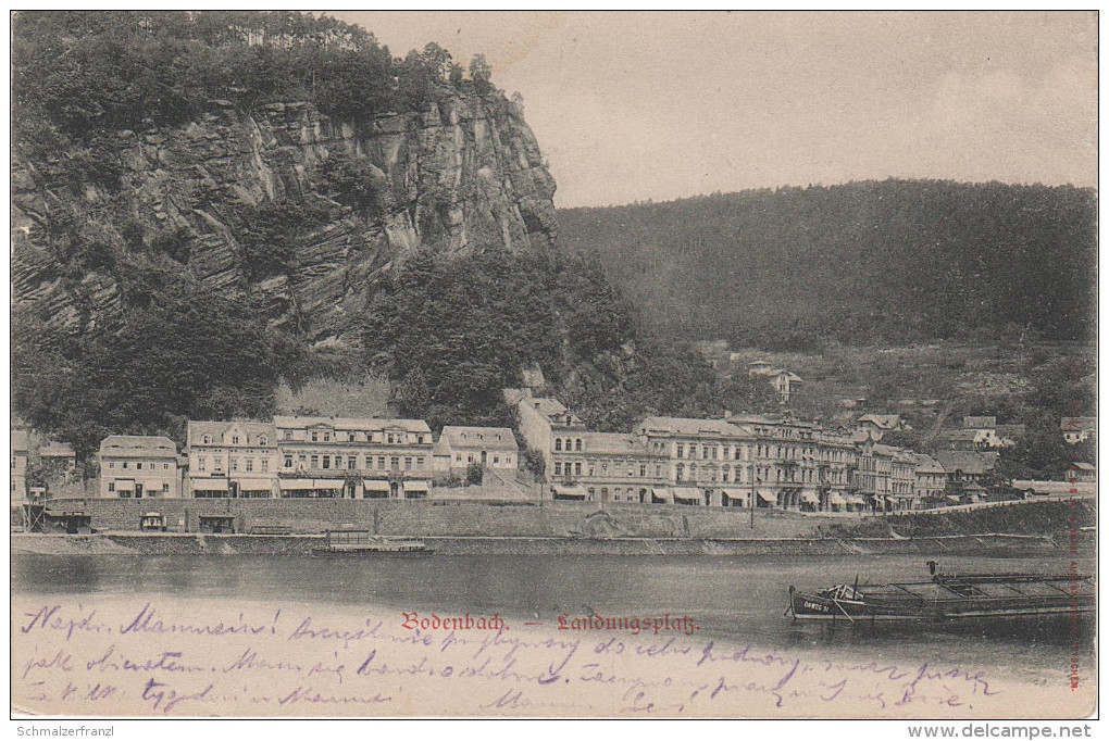 AK Bodenbach Podmokly Landungsplatz Weiher Rothberg Schäferwand Tetschen Decin Bei Obergrund Niedergrund Herrnskretschen - Sudeten