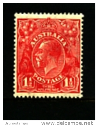 AUSTRALIA - 1926  KGV HEAD  1 1/2 D  RED SMALL MULTIPLE WMK  PERF 14 MINT NH  SG 87 - Ungebraucht